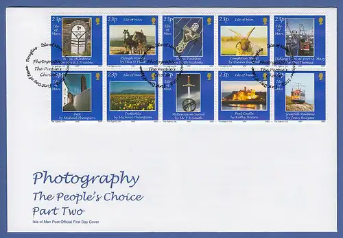 Isle of Man Ersttagsbrief / FDC 2002 Mi.-Nr. 994-1003 Fotografien aus Man 