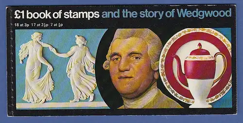 Großbritannien 1972 Prestige-Markenheftchen ...and the story of Wedgwood MH 36