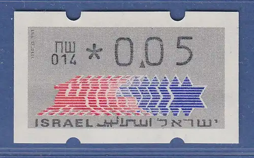 Israel Klüssendorf ATM Dauerausgabe 1.Papier, mit Aut.-Nr. 014 ,  Mi.-Nr. 3.1.14