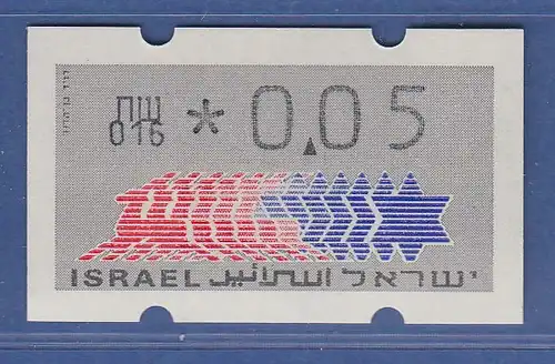 Israel Klüssendorf ATM Dauerausgabe 1.Papier, mit Aut.-Nr. 016 ,  Mi.-Nr. 3.1.16