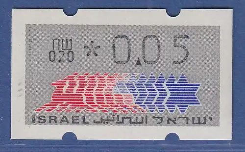 Israel Klüssendorf ATM Dauerausgabe 1.Papier, mit Aut.-Nr. 020 ,  Mi.-Nr. 3.1.20