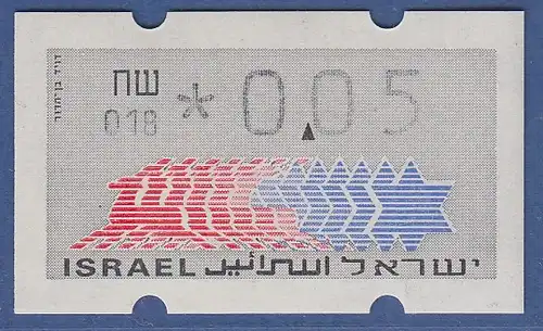 Israel Klüssendorf ATM Dauerausgabe 3.Papier, mit Aut.-Nr. 018,  Mi.-Nr. 3.3.18
