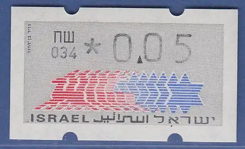 Israel Klüssendorf ATM Dauerausgabe 3.Papier, mit Aut.-Nr. 034,  Mi.-Nr. 3.3.34