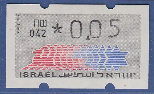 Israel Klüssendorf ATM Dauerausgabe 3.Papier, mit Aut.-Nr. 042,  Mi.-Nr. 3.3.42