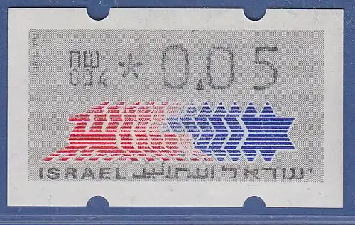 Israel Klüssendorf ATM Dauerausgabe 4.Papier, mit Aut.-Nr. 004,  Mi.-Nr. 3.4.4