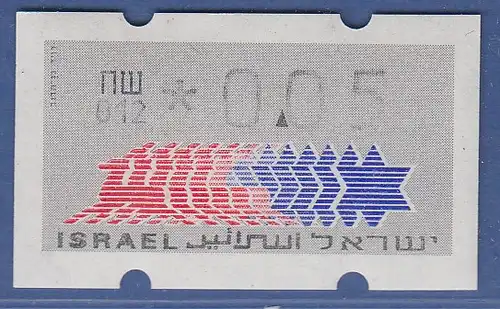 Israel Klüssendorf ATM Dauerausgabe 4.Papier, mit Aut.-Nr. 012,  Mi.-Nr. 3.4.12