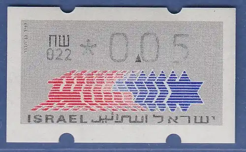 Israel Klüssendorf ATM Dauerausgabe 4.Papier, mit Aut.-Nr. 022,  Mi.-Nr. 3.4.22