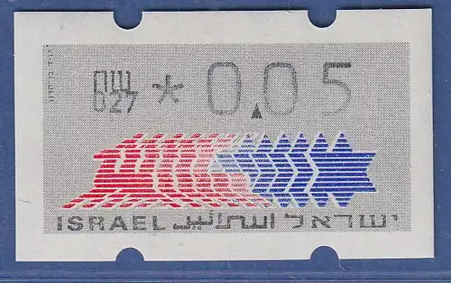 Israel Klüssendorf ATM Dauerausgabe 4.Papier, mit Aut.-Nr. 027,  Mi.-Nr. 3.4.27