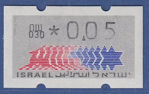 Israel Klüssendorf ATM Dauerausgabe 4.Papier, mit Aut.-Nr. 030,  Mi.-Nr. 3.4.30