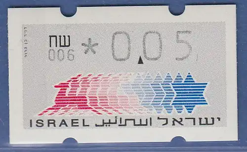 Israel Klüssendorf ATM Dauerausgabe 5.Papier, mit Aut.-Nr. 006,  Mi.-Nr. 3.5.6