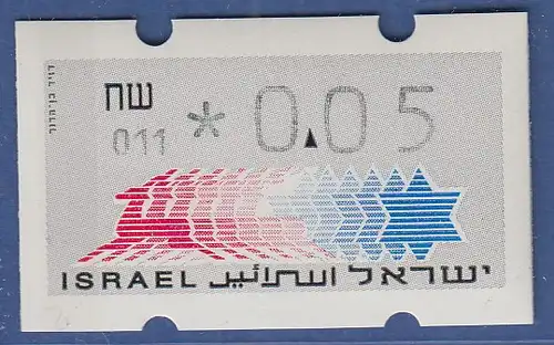 Israel Klüssendorf ATM Dauerausgabe 5.Papier, mit Aut.-Nr. 011,  Mi.-Nr. 3.5.11