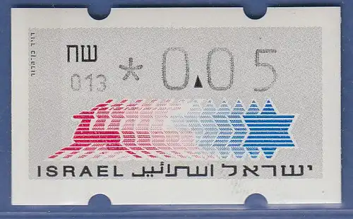 Israel Klüssendorf ATM Dauerausgabe 5.Papier, mit Aut.-Nr. 013,  Mi.-Nr. 3.5.13