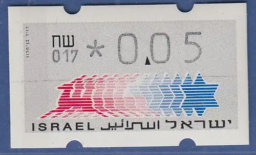 Israel Klüssendorf ATM Dauerausgabe 5.Papier, mit Aut.-Nr. 017,  Mi.-Nr. 3.5.17