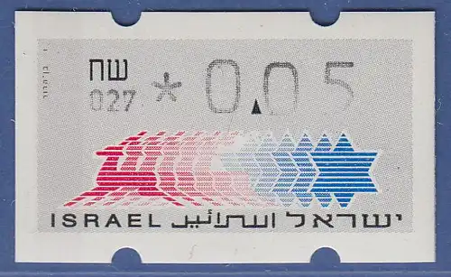 Israel Klüssendorf ATM Dauerausgabe 5.Papier, mit Aut.-Nr. 027,  Mi.-Nr. 3.5.27