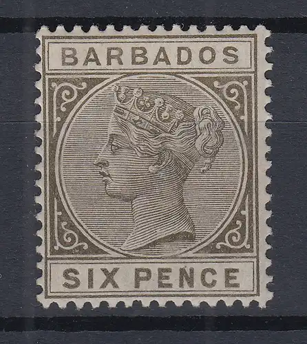 Barbados 1882 Queen Victoria Mi.-Nr. 38 sauber ungebraucht *