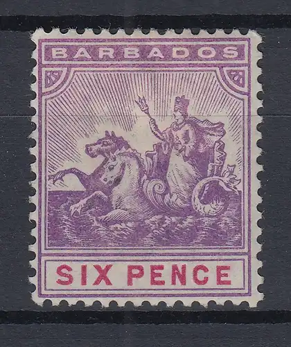 Barbados 1892 kleines Kolonialsiegel Mi.-Nr. 48 sauber ungebraucht 