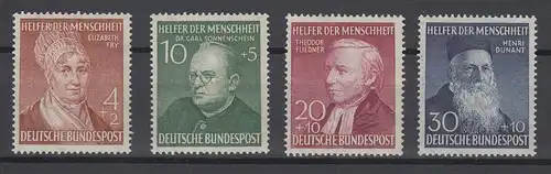 Bundesrepublik 1952 Wohlfahrt, Mi.-Nr. 156-159 **