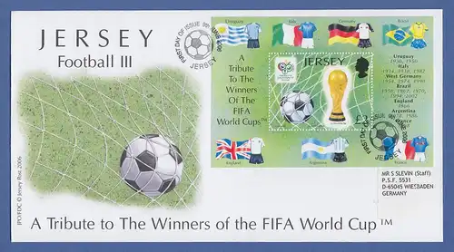 Guernsey Ersttagsbrief / FDC 2006 FIFA Fussball Weltmeisterschaft 2006  Bl. 57
