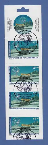 Neuseeland Universal Mail Heftchen(teil?) mit 5 selbstklebenden Briefmarken ET-O