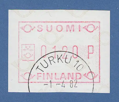 Finnland 1982 FRAMA-ATM Mi.-Nr. 1.1 Wert 120 mit ET-O TURKU