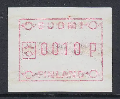 Finnland 1988 FRAMA-ATM moderne Posthörner Mi.-Nr. 3.2  Einzelwert 0010 ZT 2b **