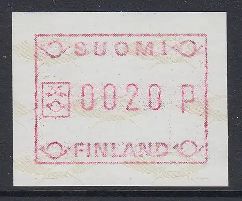 Finnland 1988 FRAMA-ATM moderne Posthörner Mi.-Nr. 3.2  Einzelwert 0020 ZT 2b **