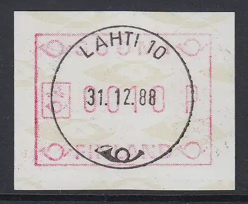 Finnland 1988 FRAMA-ATM Mi.-Nr. 3.2 c Wert 0010 mit O LAHTI 10 31.12.88