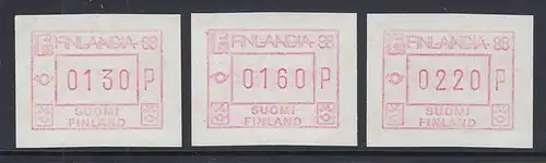 Finnland FRAMA-Sonder-ATM FINLANDIA`88  Mi.-Nr. 2.1 Tastensatz 130-160-220 **