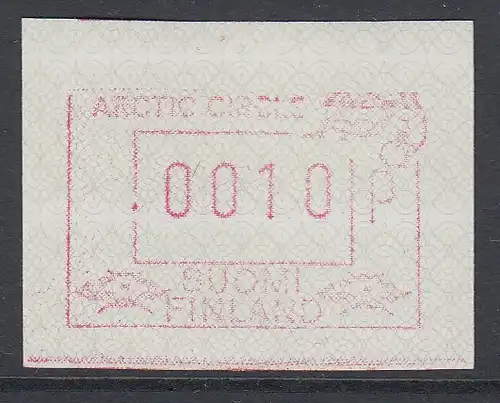 Finnland 1989 FRAMA-ATM SANTA CLAUS LAND Mi.-Nr. 6 Teildruck ohne obere Zeile **