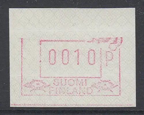 Finnland 1989 FRAMA-ATM SANTA CLAUS Mi.-Nr. 6 Teildruck oberes Drittel fehlt **