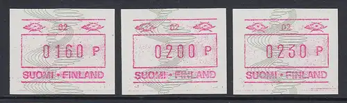 Finnland 1993 ATM Mi.-Nr. 14.1 aus OA # 02 (schmale Ziffern) Satz 160-200-230 **