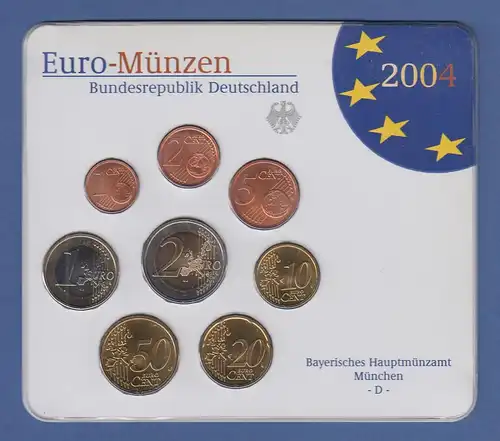 Bundesrepublik EURO-Kursmünzensatz 2004 D Normalausführung stempelglanz