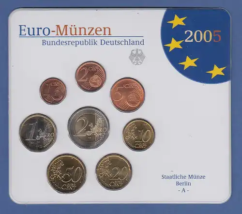Bundesrepublik EURO-Kursmünzensatz 2005 A Normalausführung stempelglanz