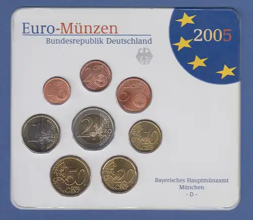 Bundesrepublik EURO-Kursmünzensatz 2005 D Normalausführung stempelglanz