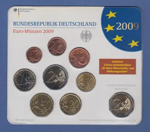Bundesrepublik EURO-Kursmünzensatz 2009 D Normalausführung stempelglanz