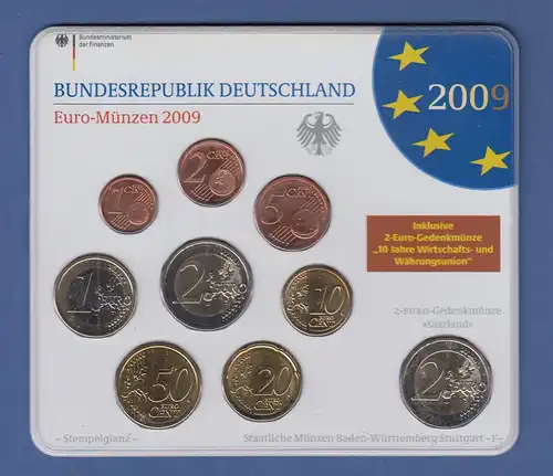 Bundesrepublik EURO-Kursmünzensatz 2009 F Normalausführung stempelglanz