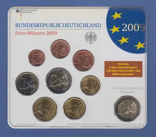 Bundesrepublik EURO-Kursmünzensatz 2009 G Normalausführung stempelglanz