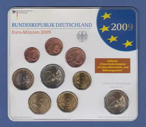 Bundesrepublik EURO-Kursmünzensatz 2009 J Normalausführung stempelglanz