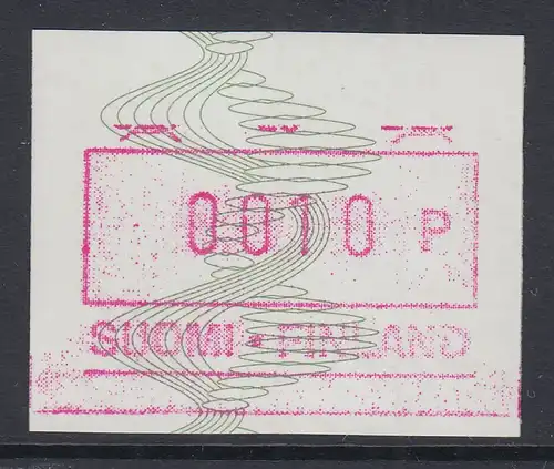 Finnland 1993 FRAMA-ATM Mi-Nr. 14.2 Aut.-# nicht erkennbar Teildruck **