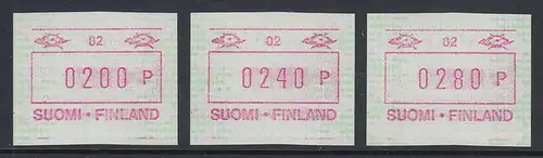 Finnland FRAMA-ATM Mi.-Nr. 23.1  Aut.-# 02 Satz 200-240-280 **