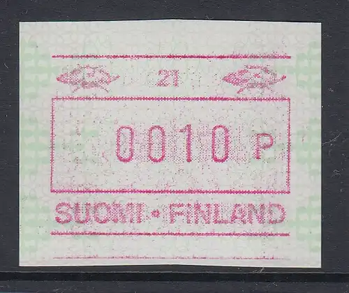 Finnland FRAMA-ATM Mi.-Nr. 23.2 Aut.-# 21 Wert 0010 **