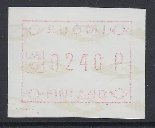 Finnland 1988 FRAMA-ATM Mi.-Nr. 3.1 SCHMALE ZIFFERN (Oulu) Einzelwert 240 ** 