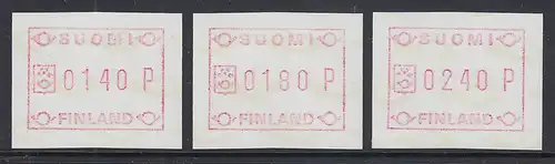 Finnland 1988 FRAMA-ATM Mi.-Nr. 3.2 c Satz 140-180-240 aus OA ** 