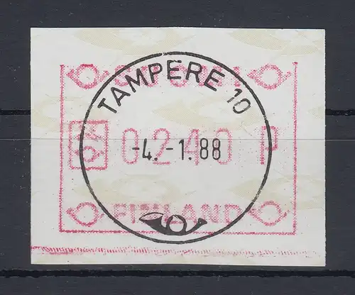 Finnland 1988 FRAMA-ATM Mi.-Nr. 3.2 c Wert 0010 OA TAMPERE ohne Oberlinie ET-O