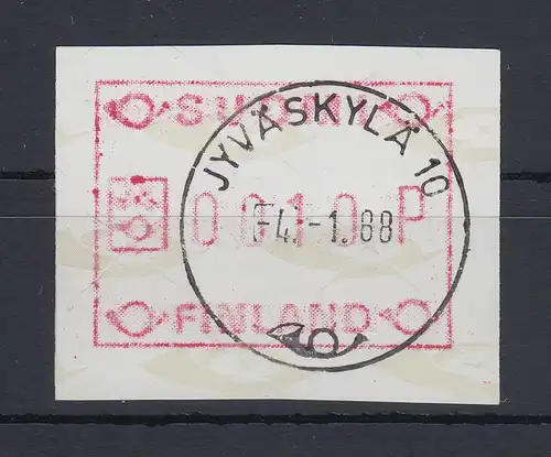 Finnland 1988 FRAMA-ATM Mi.-Nr. 3.2 c Wert 0010 aus OA JYVÄSKYLA mit Orts-ET-O