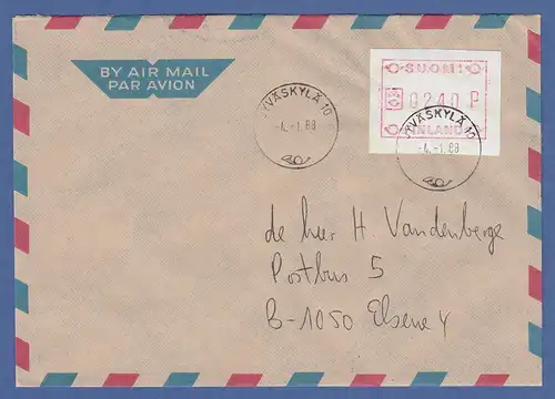 Finnland 1988 FRAMA-ATM Mi.-Nr. 3.2 c Wert 0240 aus OA JYVÄSKYLA auf FDC nach B