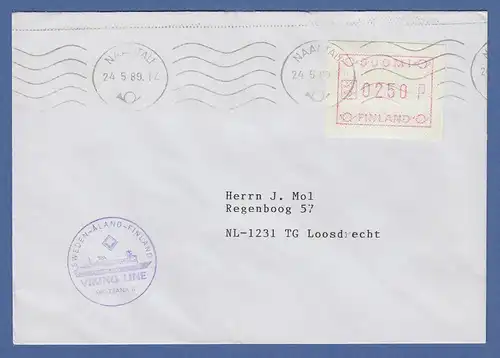 Finnland 1988 FRAMA-ATM Mi.-Nr. 5.2 xc Wert 0250 auf Brief in die Niederlande