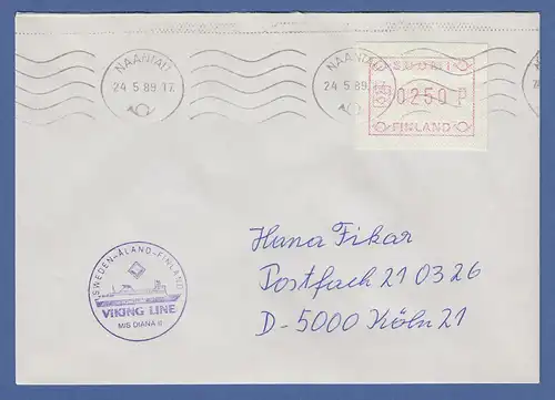 Finnland 1988 FRAMA-ATM Mi.-Nr. 5.2 xc Wert 0250 auf Brief n. Deutschland 