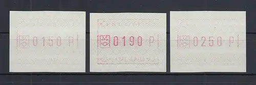 Finnland 1989 FRAMA-ATM Mi.-Nr. 5.1 xc Tastensatz 150-190-250 ** 