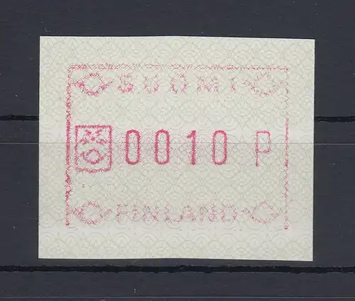 Finnland 1989 FRAMA-ATM Mi.-Nr. 5.1 xc SCHMALE ZIFFERN  Wert 0010 ** 